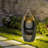 19.09"H Modern Curve Resin Outdoor Weather Resistant Water Fountain with LED Lights