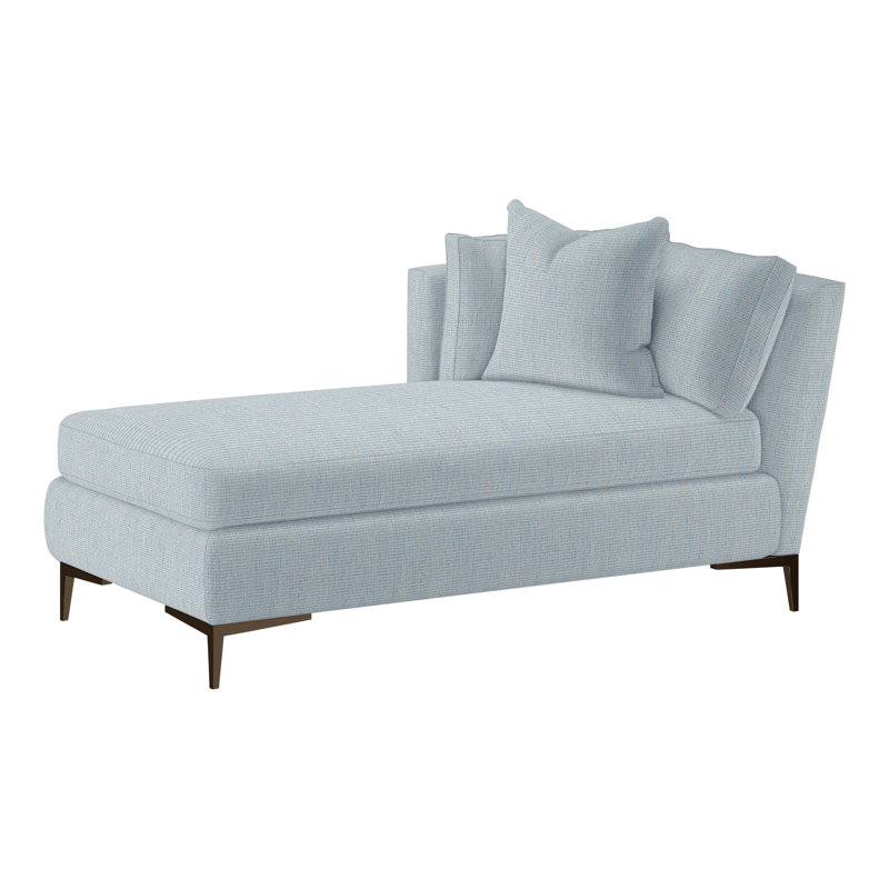 Aiden Chaise Lounge, Antique Bronze, Left Hand Facing, Dutton Indigo (Performance fabric) 1352-54