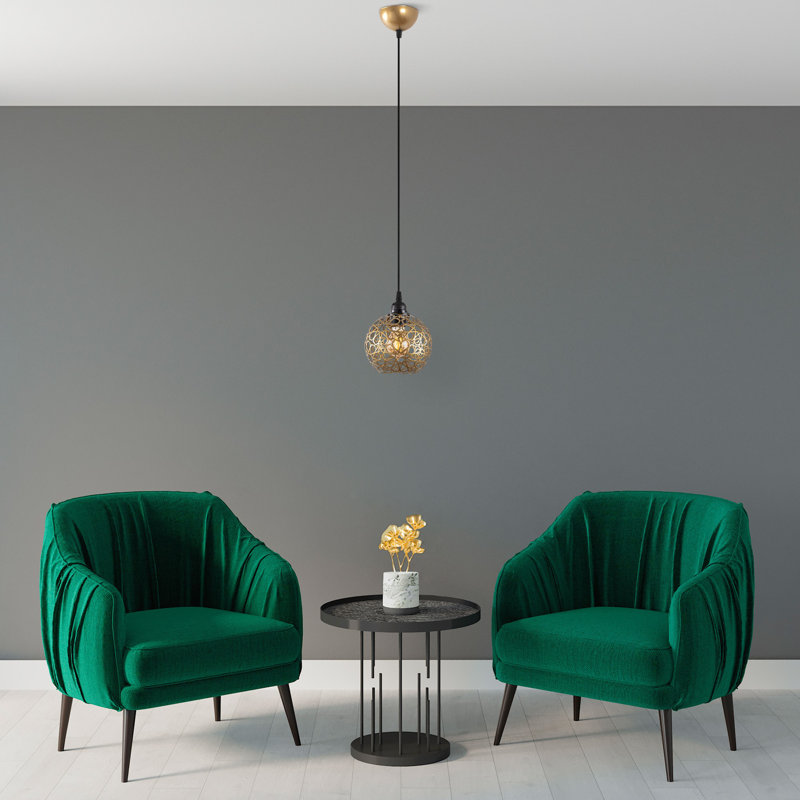 Ahmira - Light Metal Pendant, 22cm H x 22cm W x 22cm D