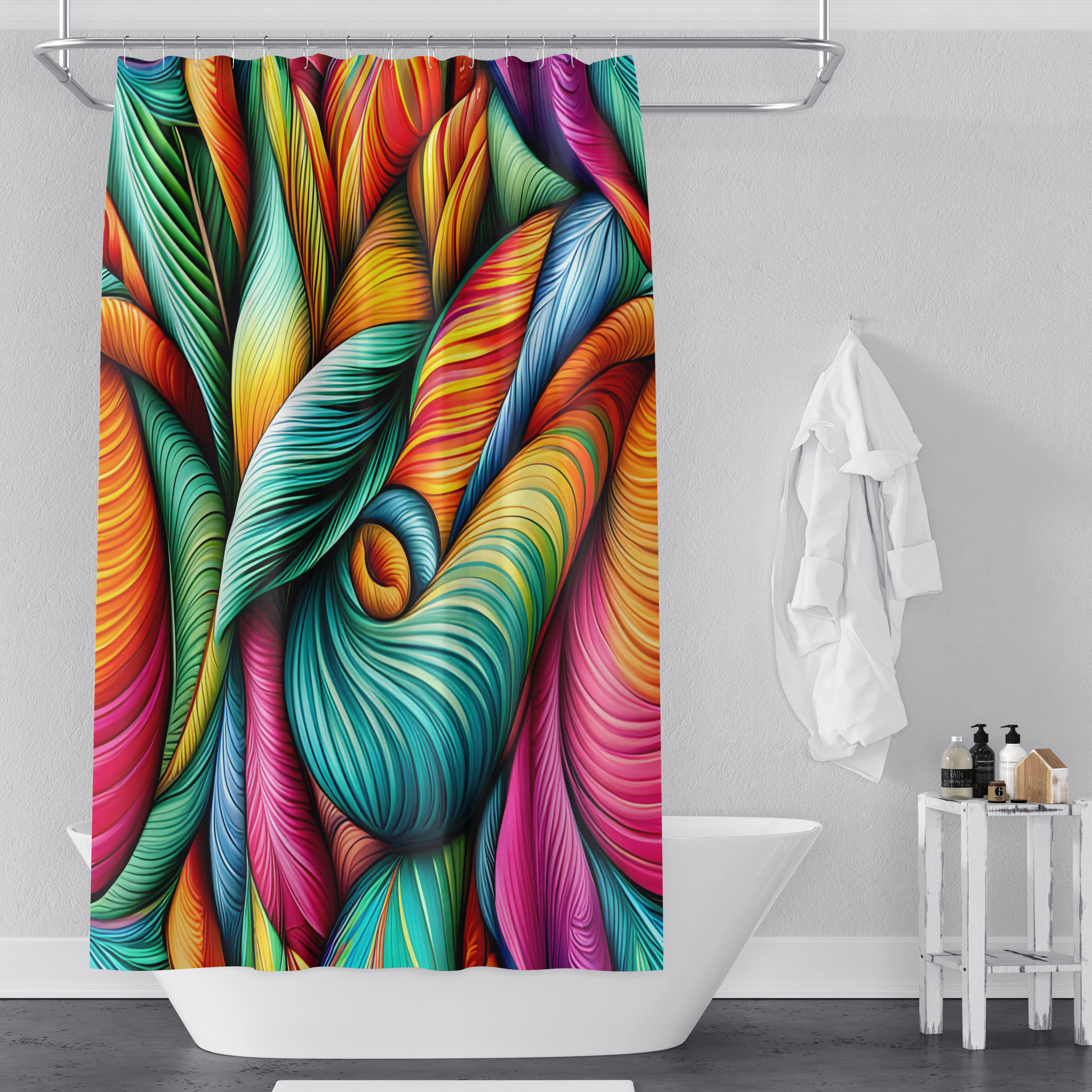 Wade Logan® Brackmann Abstract Shower Curtain & Reviews