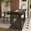 Bureau rectangulaire en bois massif noir-339988454