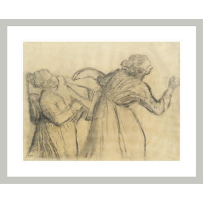 Laundress Carrying Linen par Edgar Degas, impression giclée sur cadre