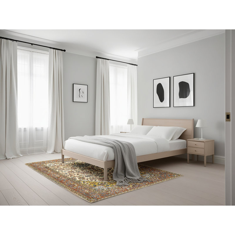 Tapis oriental beige, Rectangle 5 pi x 7 pi