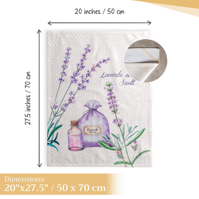 Chemin de table 100 % coton Maison d'Hermine Cedrat - couche simple - 14,5 po x 72 po