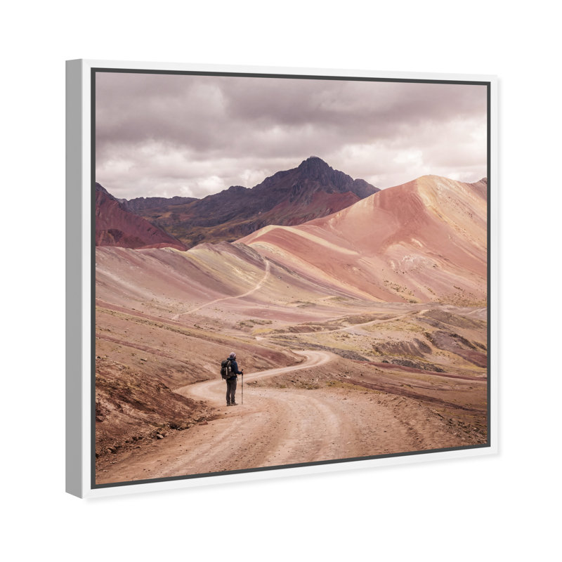 On My Way Print by Oliver Gal, 31" H x 31" W, White Floater Frame