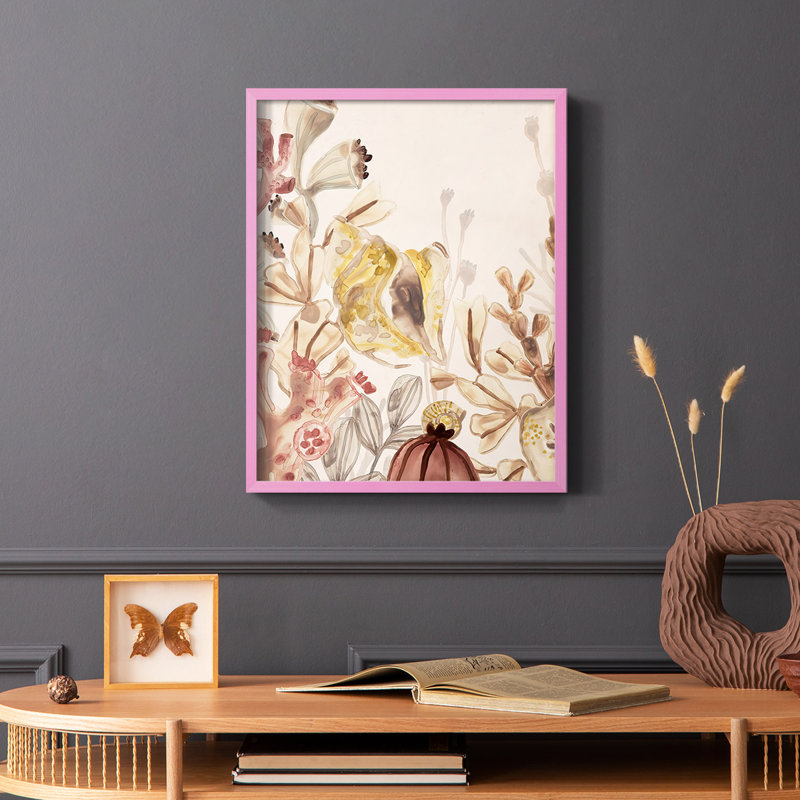 «Ocean Nostalgia II», reproduction encadrée - bois massif, Cadre photo rose simple, H 10 po x l 8 po