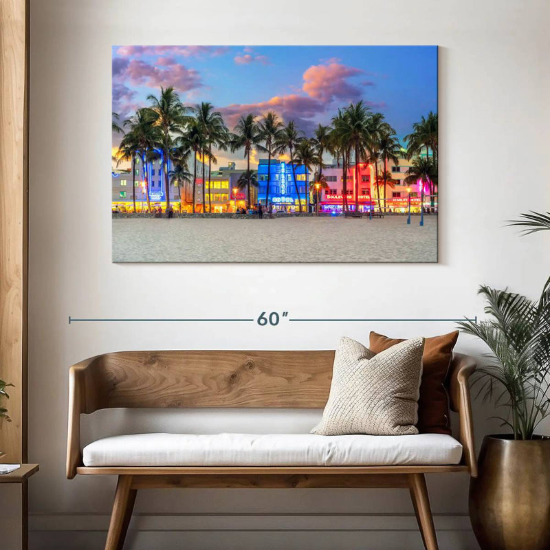 Nicci Ocean Drive Miami Sunset, H 32 po x l 48 po
