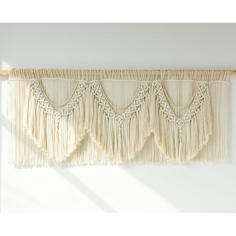 Très grande décoration murale macramé l 75 po x L 35 po