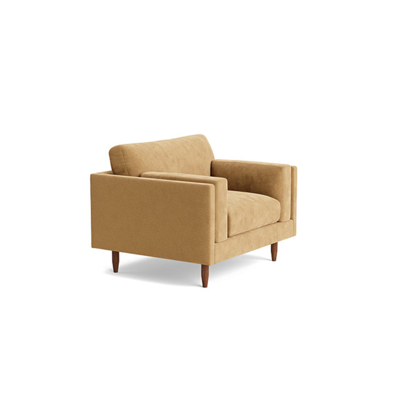 Skinny Fat Chair, Performance Velvet - Nutmeg