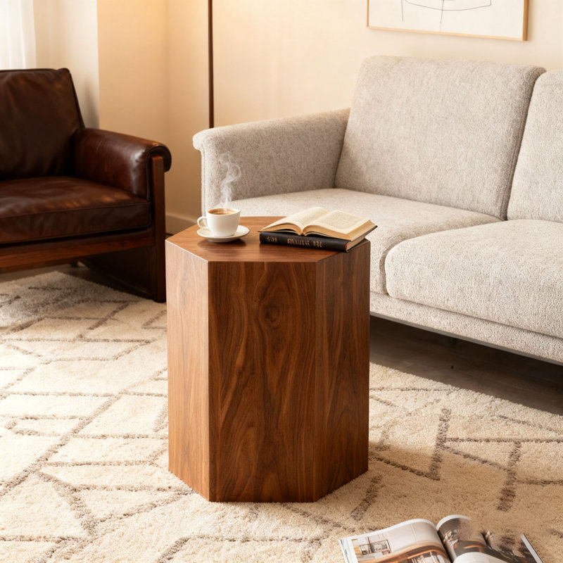 Table basse en noyer, Brun