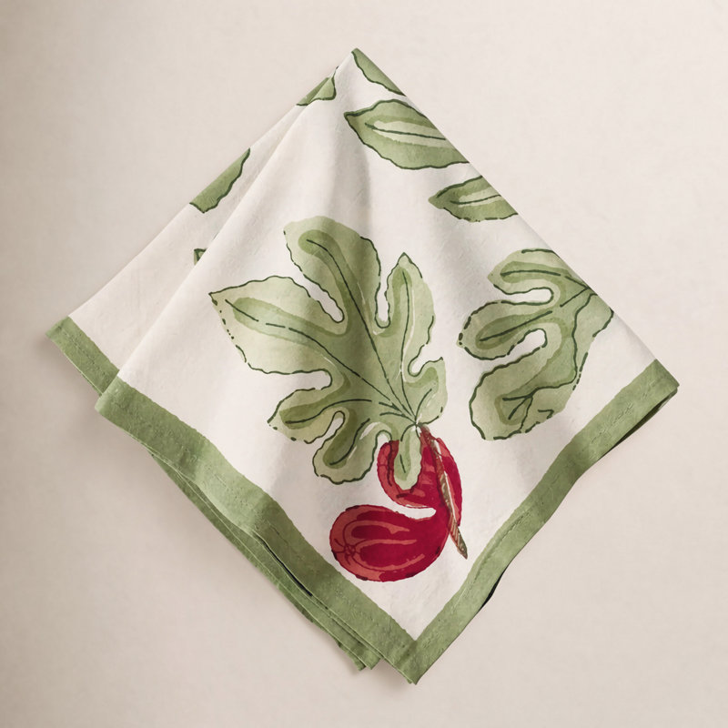 Debarata Red/Green/White Tablecloth - Square, 71" x 71"
