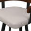 Tabouret de comptoir pivotant de 26 po avec dossier en bois de noyer massif et siège rembourré-410847886-410636186-410848788