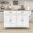 Dashane Kitchen Island Cart with Solid Wood Top, Adjustable Shelves and Cabinet-26266977