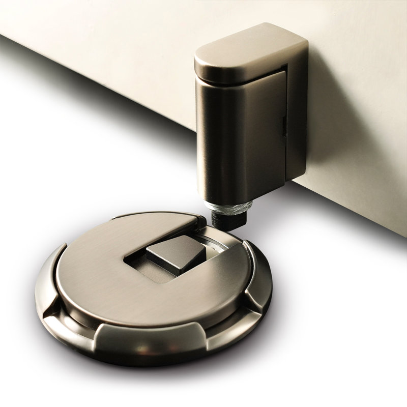 Windproof Mute Brass Doorstop, Gray, 1