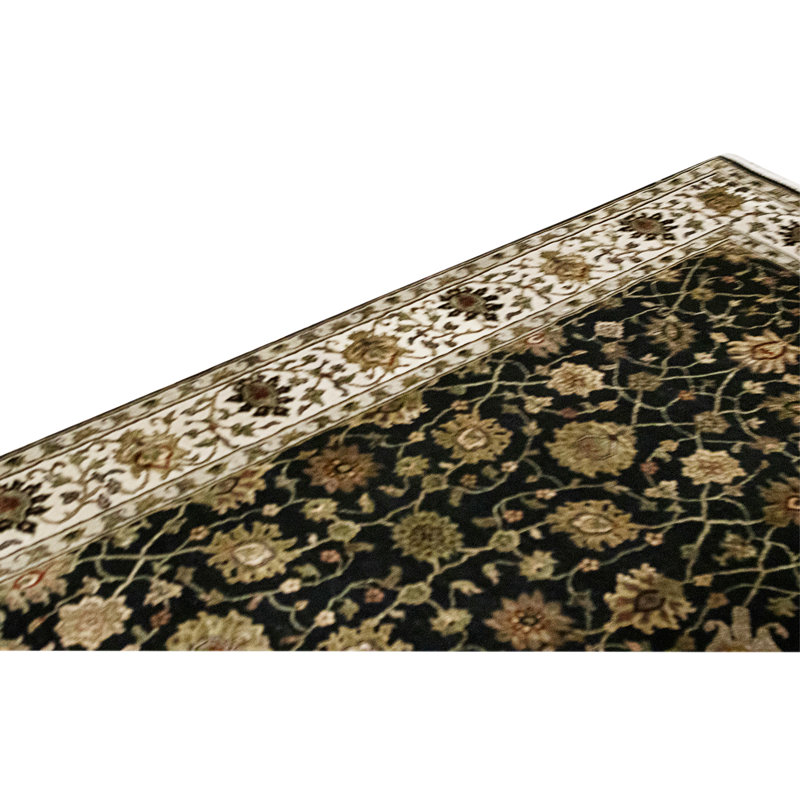 Handmade Silk and Wool Area Rug