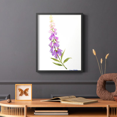 Annie's Foxglove II Framed Print - Solid Wood