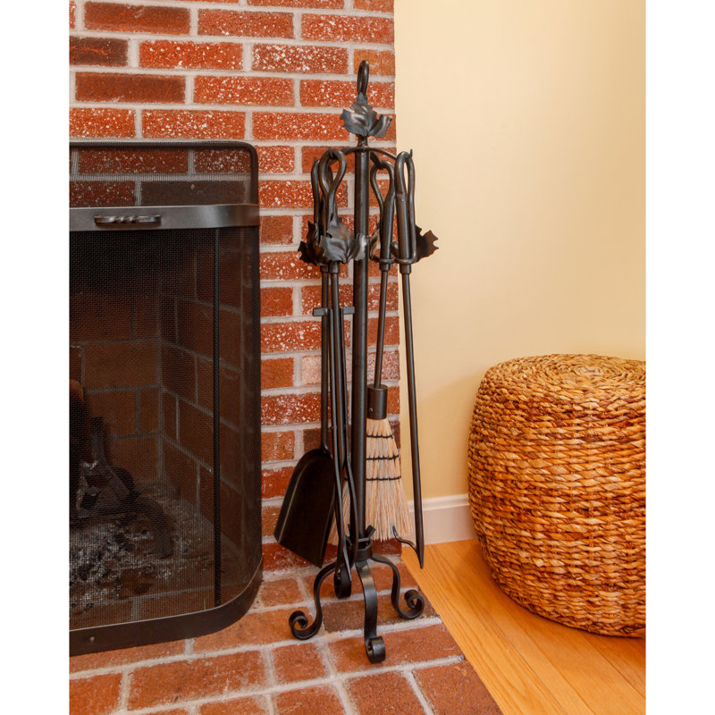 Chambliss Iron Fireplace Tool Set Tool Stand, Graphite Powder Coated