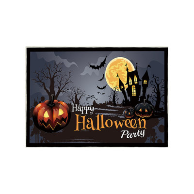  Tapis de sol d'Halloween avec thème terrifiant, crâne et imprimé, tapis de porte d'entrée, tapis de porte d'entrée