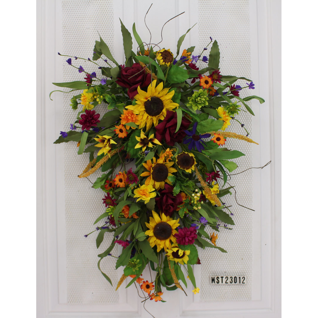 Faux Sunflower Swag Primrue