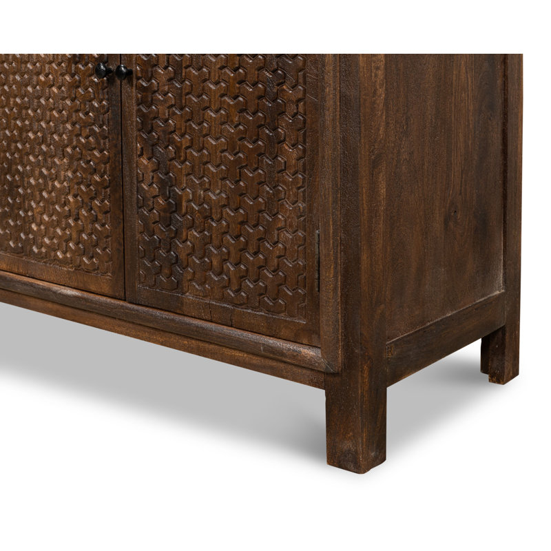 Battle Chainmail 64'' W Solid Wood Sideboard