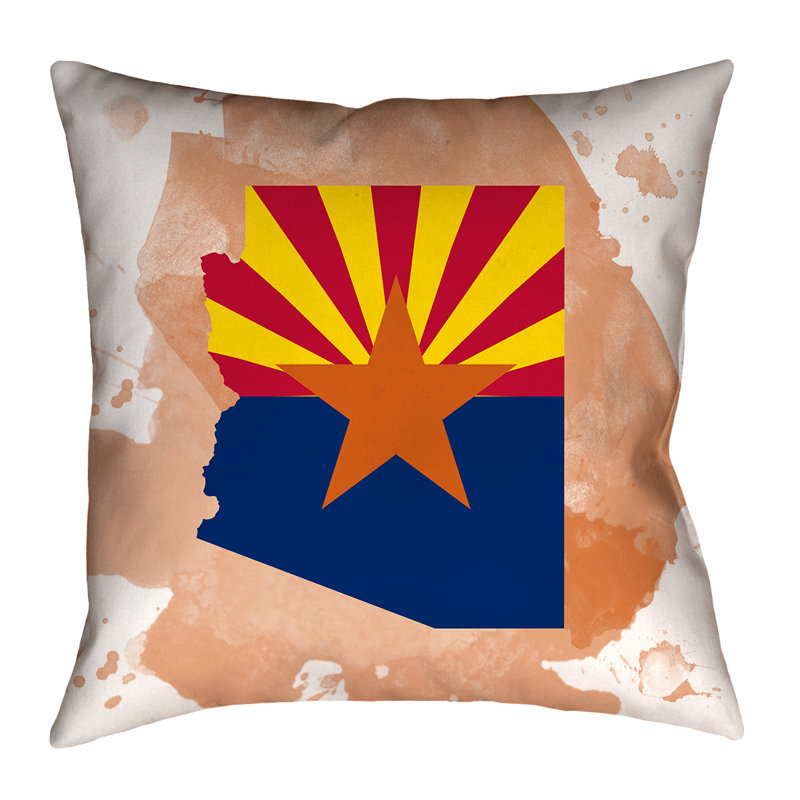 Coussin de l’arizona, coussin de jeté, 18 po x 18 po, Polyester / bourre en polyester - extérieur