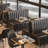 Light Luxury Vintage Cafe Restaurant Benches Faux Leather Upholstered Bench-101269947