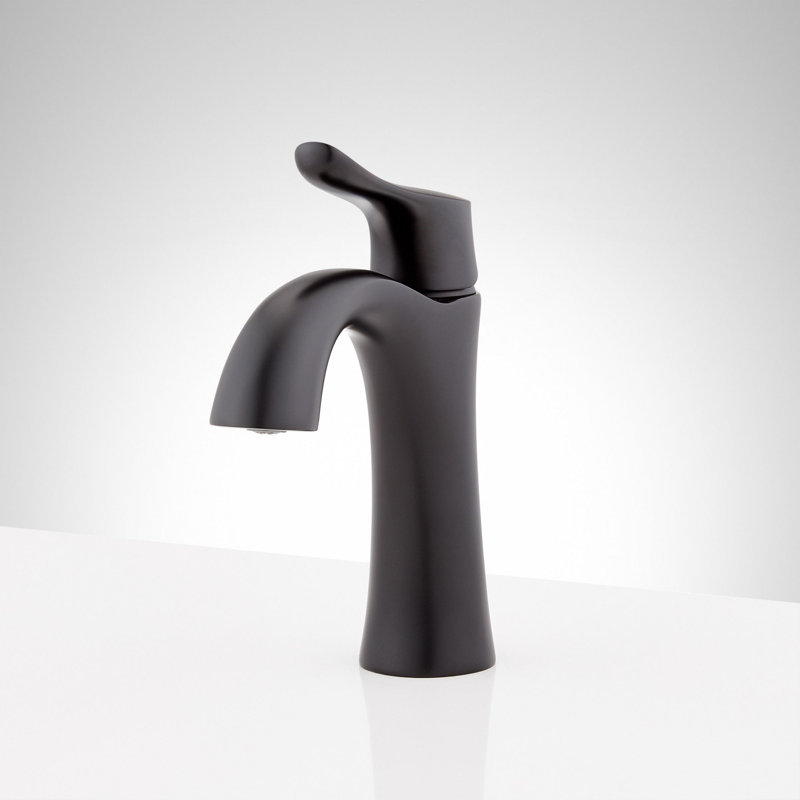 Provincetown 1.2 GPM Single Hole Bathroom Faucet with Metal Lever Handle and Pop-Up Drain Assembly, Matte Black