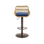 Danyu Swivel Upholstered Adjustable Height Counter Stool with Metal Frame-2114069789