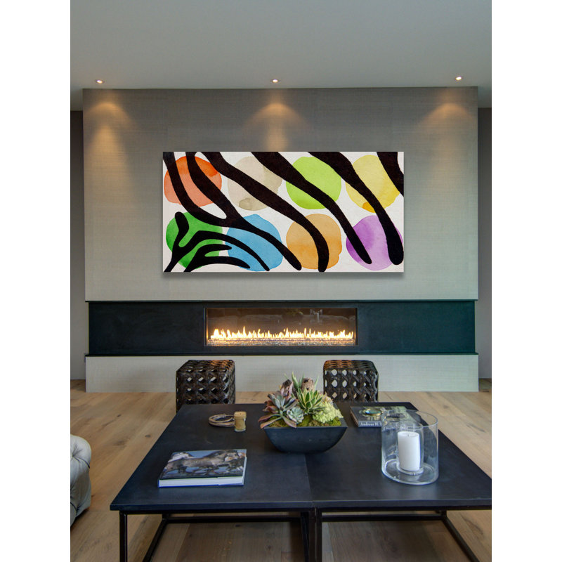 Rainbow Zebra I V2 by Irena Orlov - Wrapped Canvas Print, 30cm H x 61cm W x 4cm D