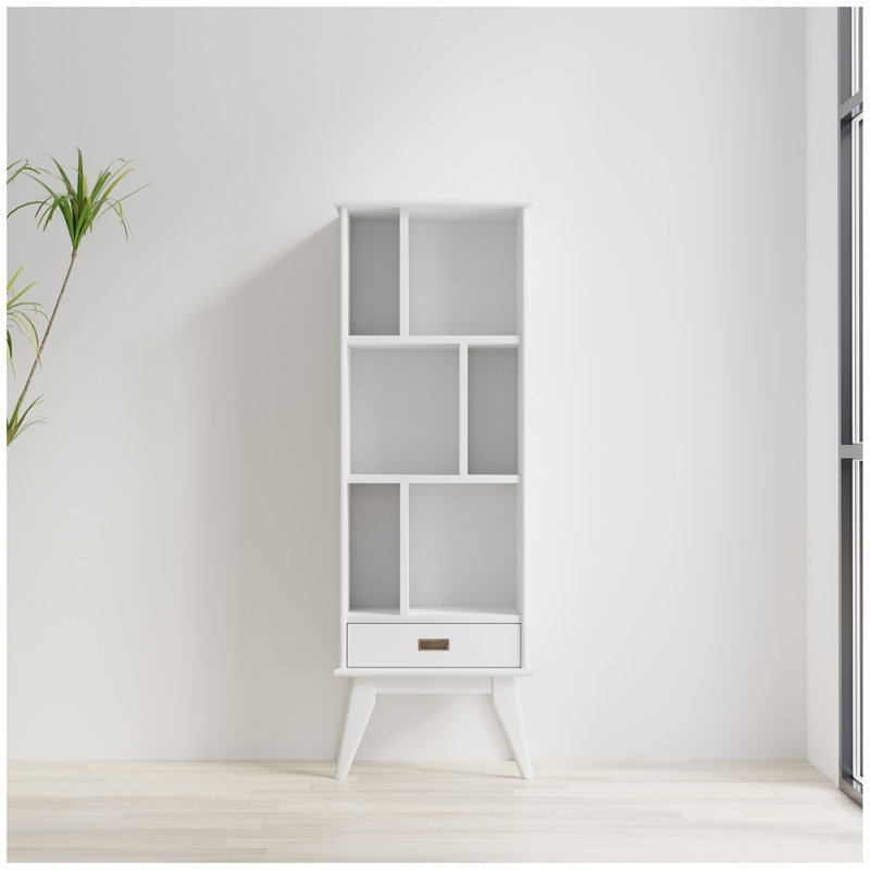 Bibliothèque et unité de rangement Draper, H 64 po x l 22 po x P 14 po, Blanc
