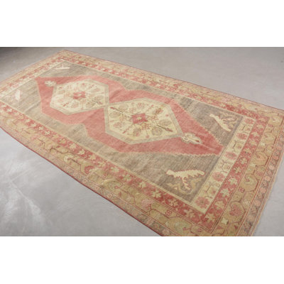 Tapis kilim en laine rouge 6,3 x 11 pi
