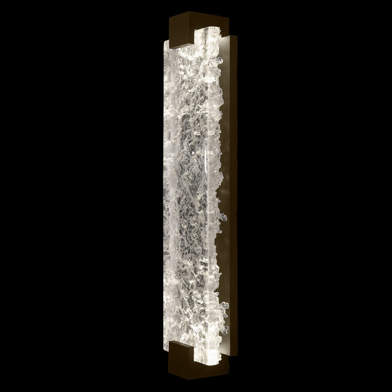 Terra 2 - Light LED Flush Mounted Sconce, 27.75" H x 6.25" W, Clear