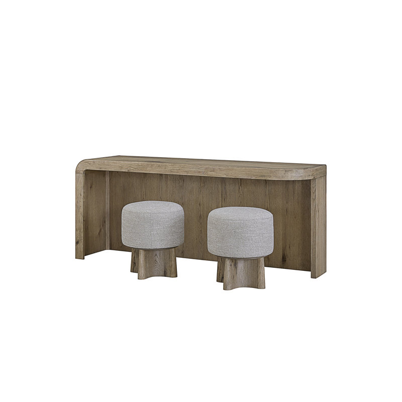 Banc de divertissement avec tabourets English Knotty Oak
