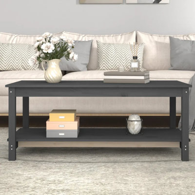 Solid Wood Four Leg Coffee Table with Storage
