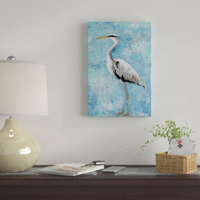 «Hazy Morning Heron II», reproduction sur toile