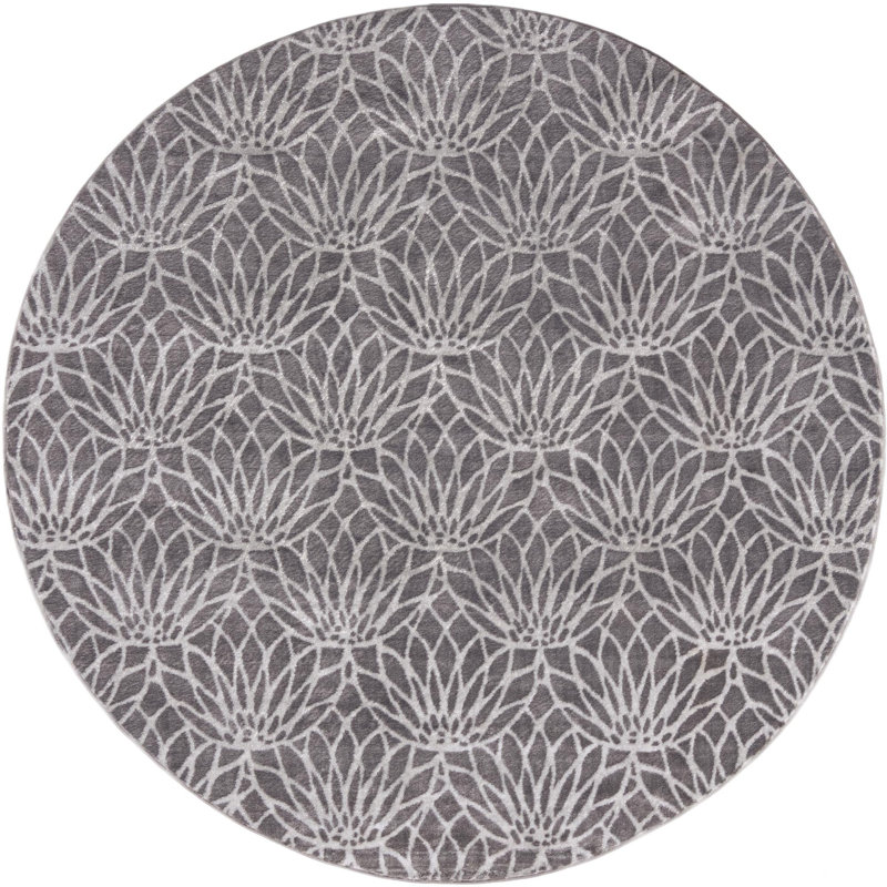 Glitzy Geometric Indoor Rug, Round 7'10"