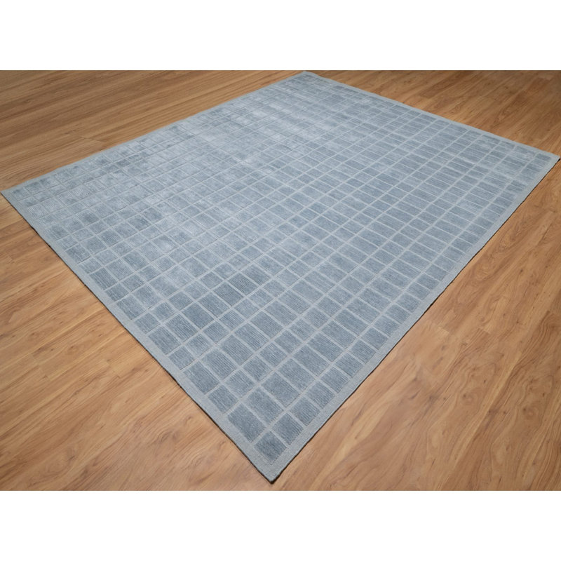 Sybile One-of-a-Kind 8'2" X 9'10" New Age Wool Area Rug Blue