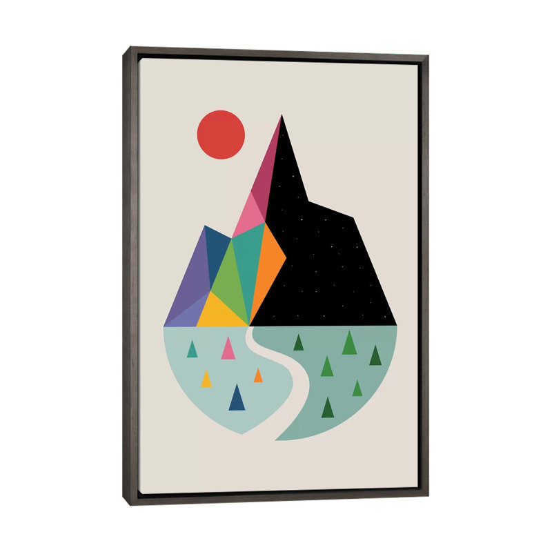 «Bright Side» par Andy Westface - impression d'art graphique, Pas de tapis, H 60 po x l 40po x P 1,5 po