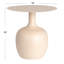 Table d'appoint carrée en métal Carter, crème-2049590850