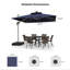 Parasol lumineux en porte-à-faux carré avec base 10 pi x 10 pi Lime, bleu marine-1195930819-1119628626