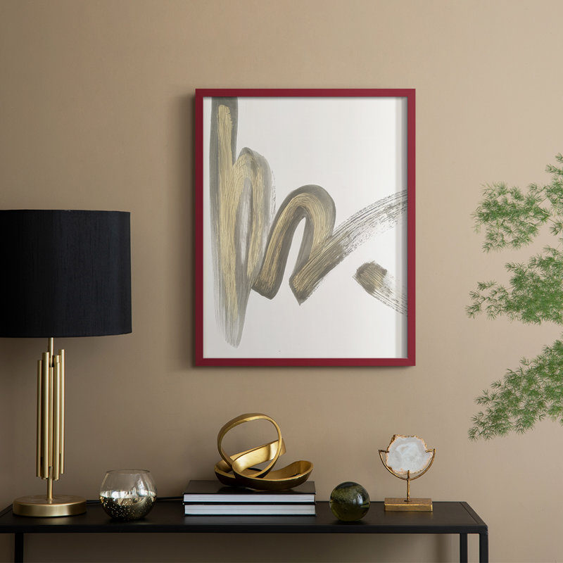 Dear Swoop I Framed Print - Solid Wood, H 11 po x l 9 po, Rouge