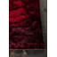 Tapis flamand rouge en polyester tissé à la main à motif floral flamand-24387480
