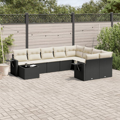 Grand canapé modulaire en rotin PE Vidaxl