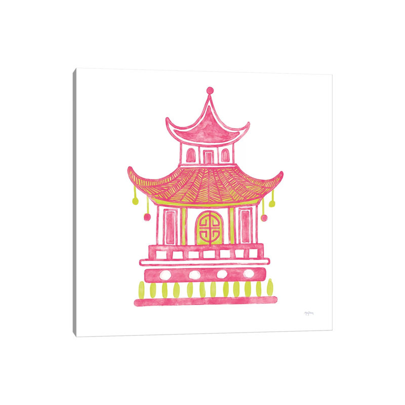 Everyday Chinoiserie II Pink by Mary Urban - Wrapped Canvas Print, 66.04 cm H x 66.04 cm W x 3.175 cm D
