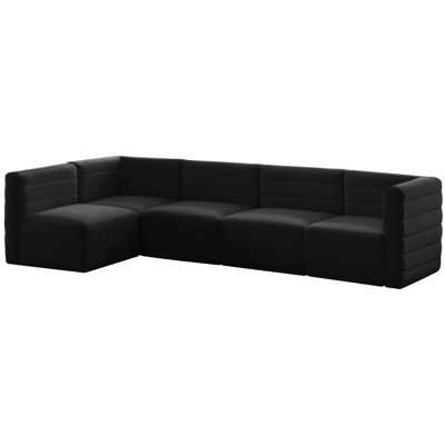 Enso Velvet L-Shaped Sectional Reversible