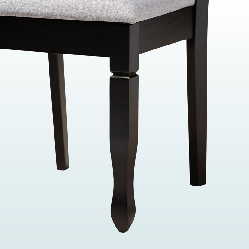 Ensemble de salle à manger Sessums, Gris/espresso, 7 pièces: table, 6 chaises