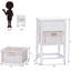 White Nightstand With Enough Storage, One Drawer And Two Removable Storage For Home Bedroom