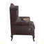 Chaise d'appoint en cuir fleur rétro Pino avec 1 coussin décoratif