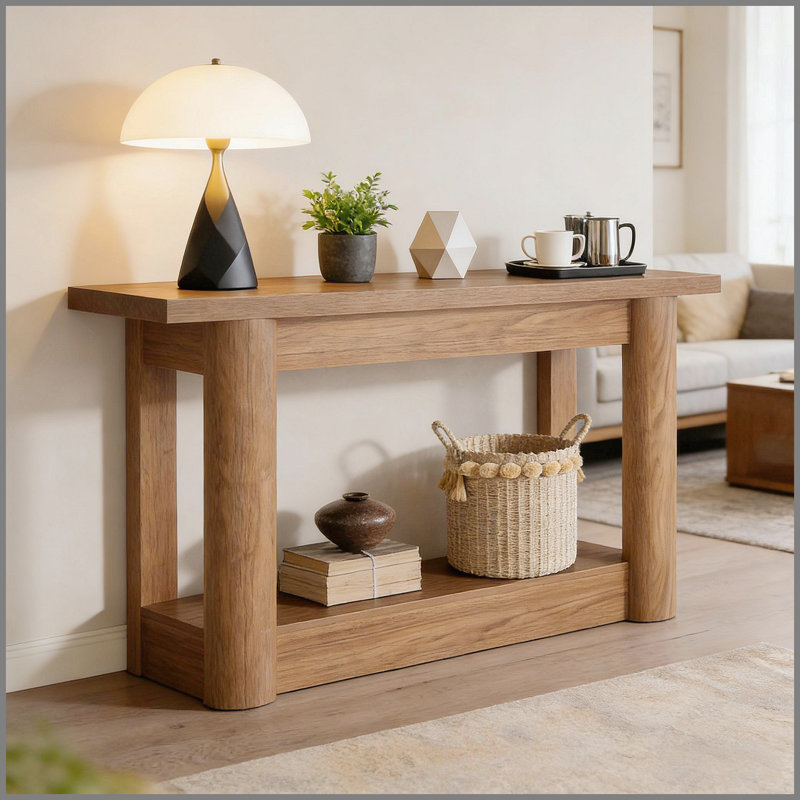 2-Tier Console Table | Entryway Table | Sofa Table With Storage | Gift Idea, Brown