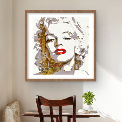 Impression de typographie de Marilyn Monroe | Décoration rétro encadrée